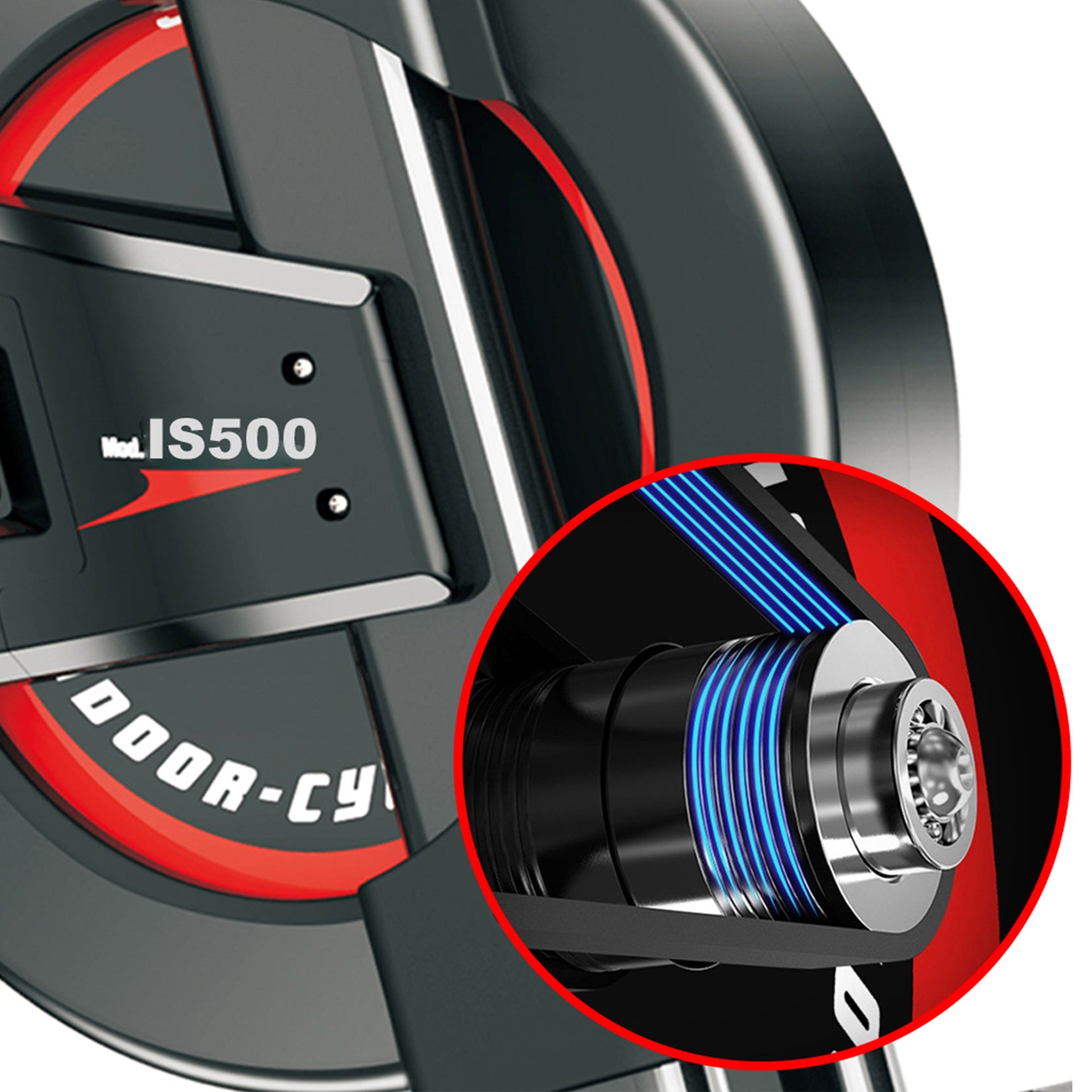 Powertrain IS-500 Heavy-Duty Exercise Spin Bike Electroplated - Black Powertrain