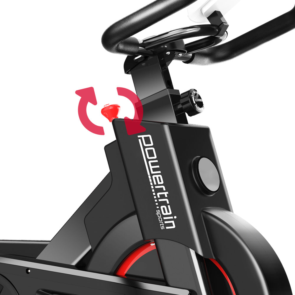 Powertrain IS-500 Heavy-Duty Exercise Spin Bike Electroplated - Black Powertrain