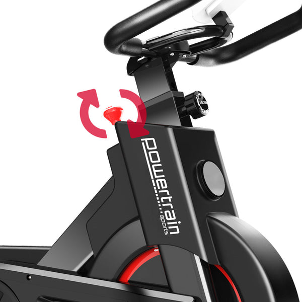 Powertrain IS-500 Heavy-Duty Exercise Spin Bike Electroplated - Black Powertrain