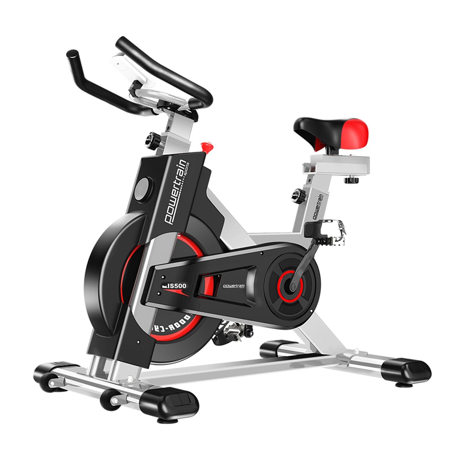 Powertrain IS-500 Heavy-Duty Exercise Spin Bike Electroplated - Silver Powertrain