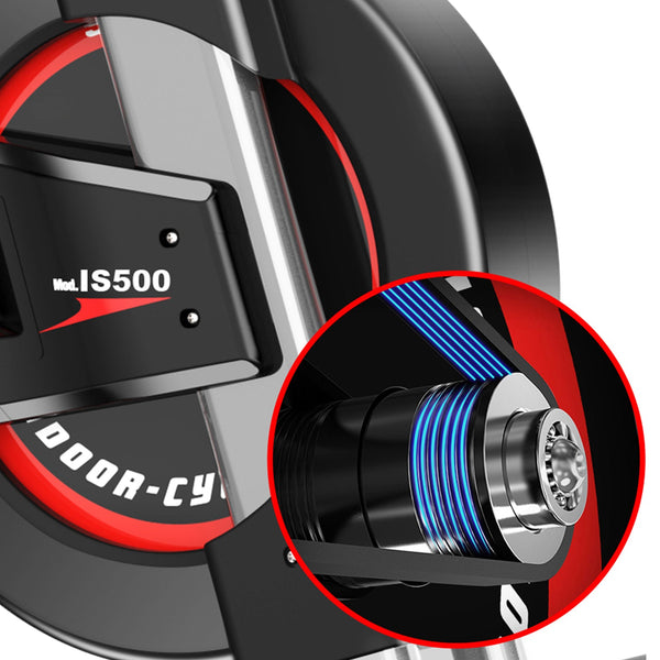 Powertrain IS-500 Heavy-Duty Exercise Spin Bike Electroplated - Silver Powertrain