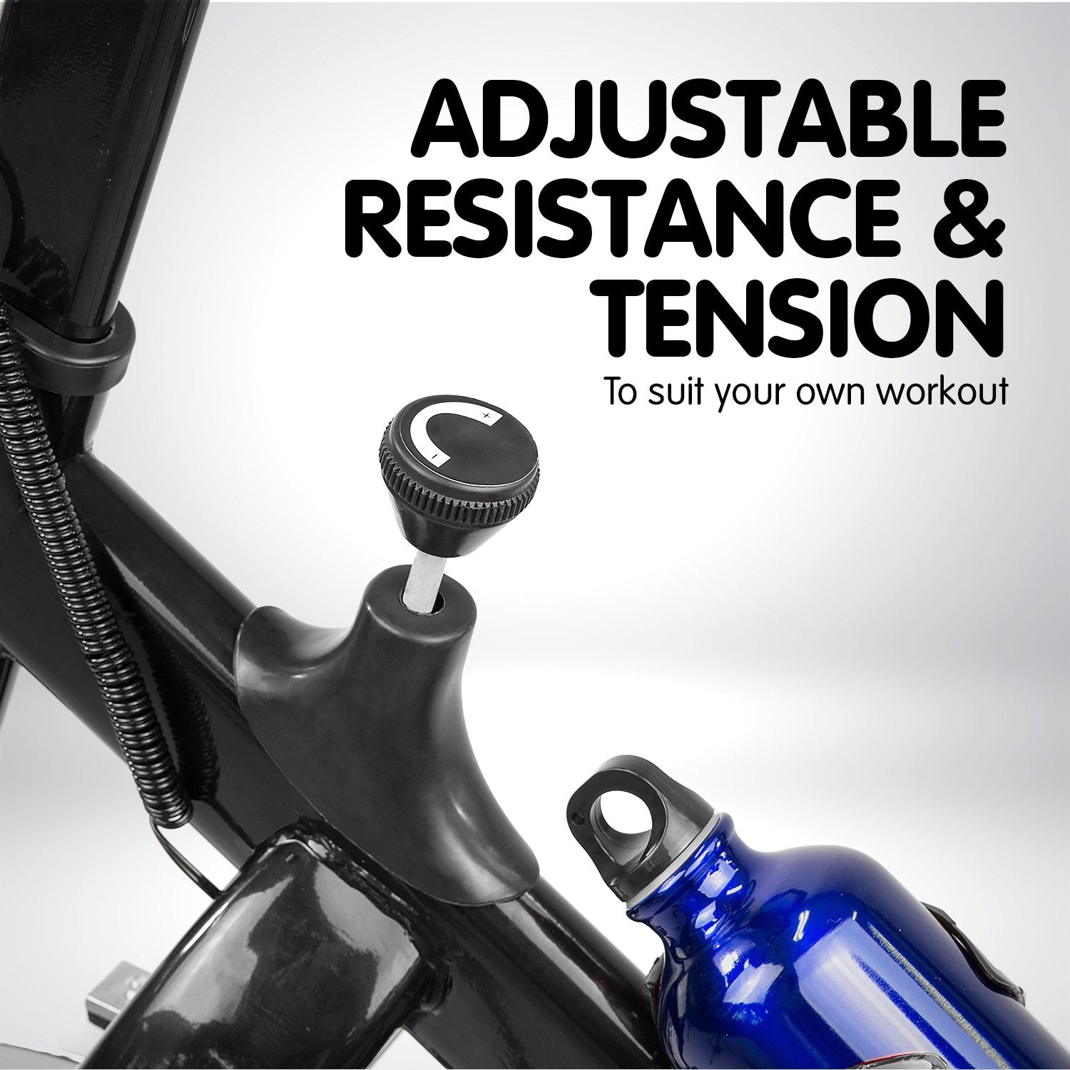 Powertrain Home Gym Flywheel Exercise Spin Bike - Blue Powertrain