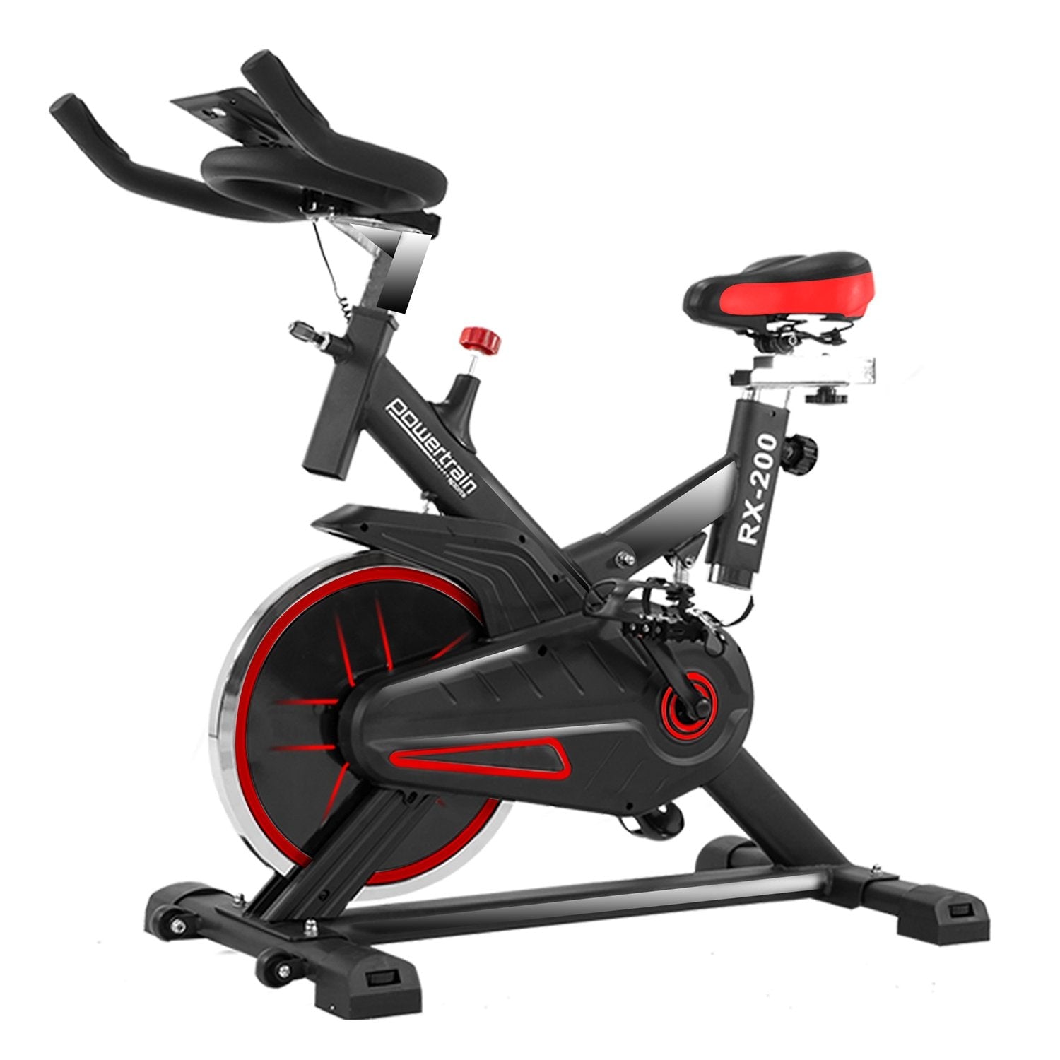 Powertrain RX-200 Exercise Spin Bike Cardio Cycling - Red Powertrain