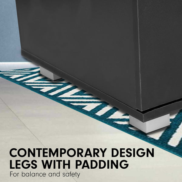 Sarantino Bedside Table Cabinet Storage Chest 2 Drawers Lamp Side Nightstand - Black Sarantino