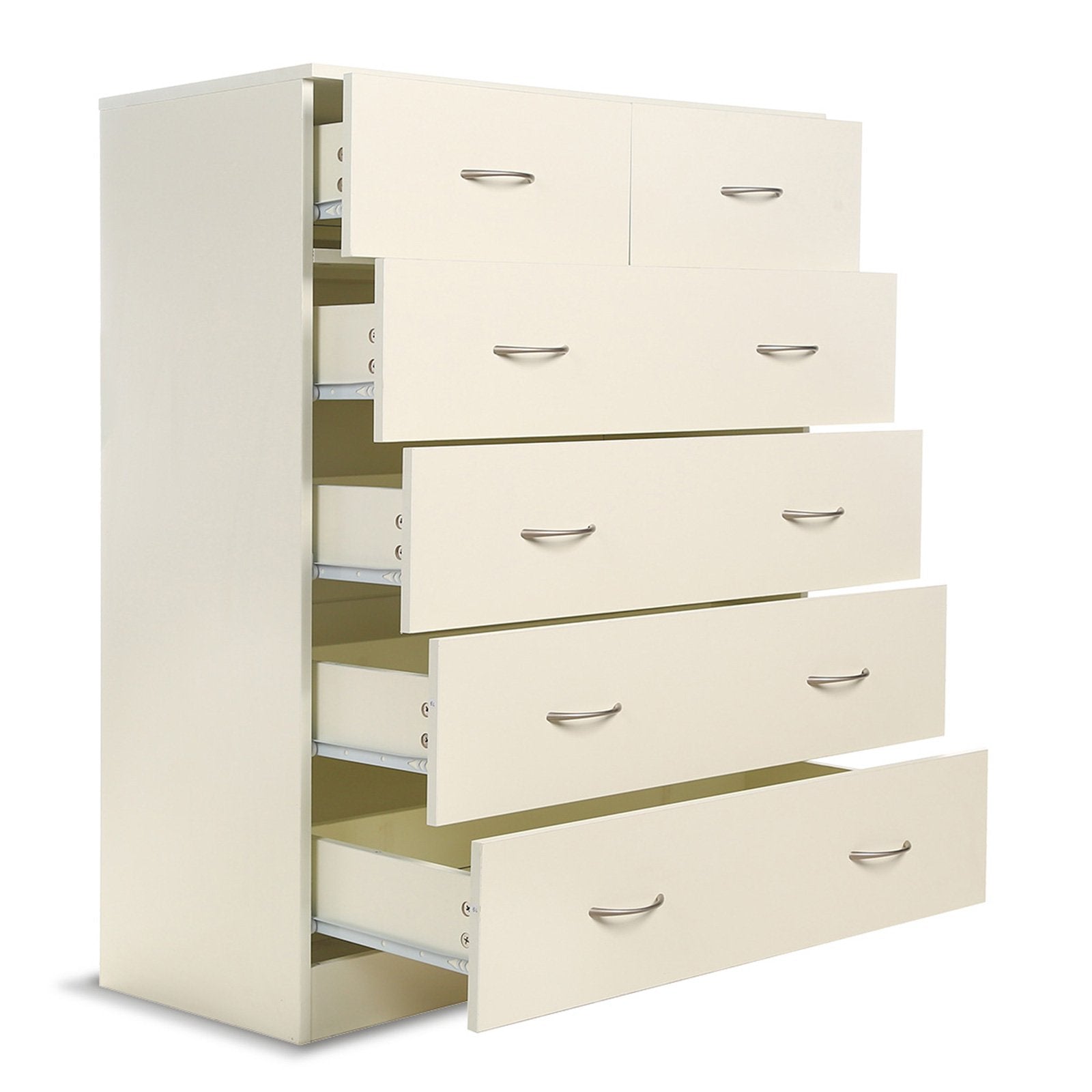 Sarantino Tallboy Dresser 6 Chest Of Drawers Cabinet 85 X 39.5 X 105 - White Sarantino