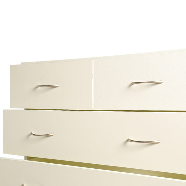 Sarantino Tallboy Dresser 6 Chest Of Drawers Cabinet 85 X 39.5 X 105 - White Sarantino