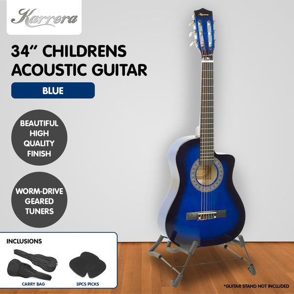 Karrera Childrens Acoustic Guitar Kids - Blue Karrera