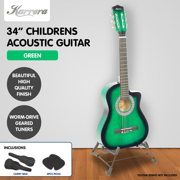 Karrera Childrens Acoustic Guitar Kids - Green Karrera
