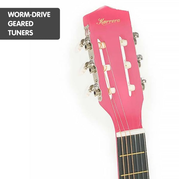Karrera Childrens Acoustic Guitar Kids - Pink Karrera