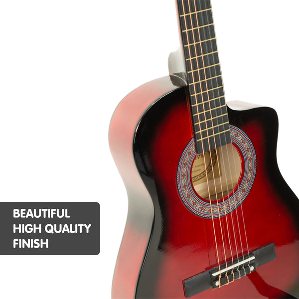 Karrera Childrens Acoustic Guitar Kids - Red Karrera