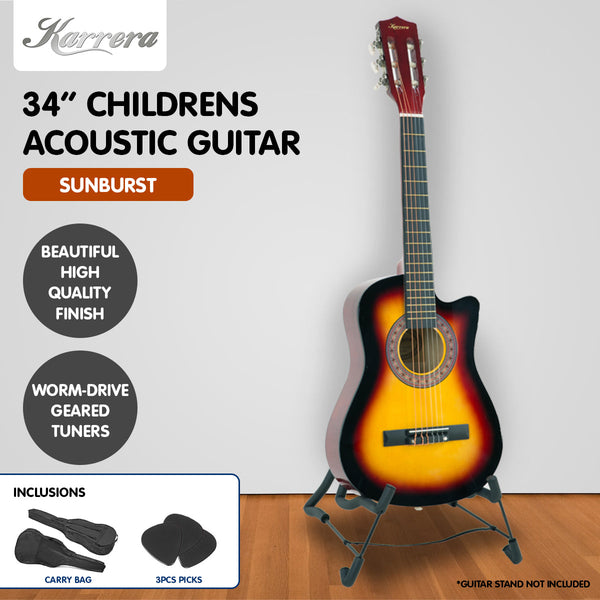 Karrera Childrens Acoustic Guitar Kids - Sunburst Karrera