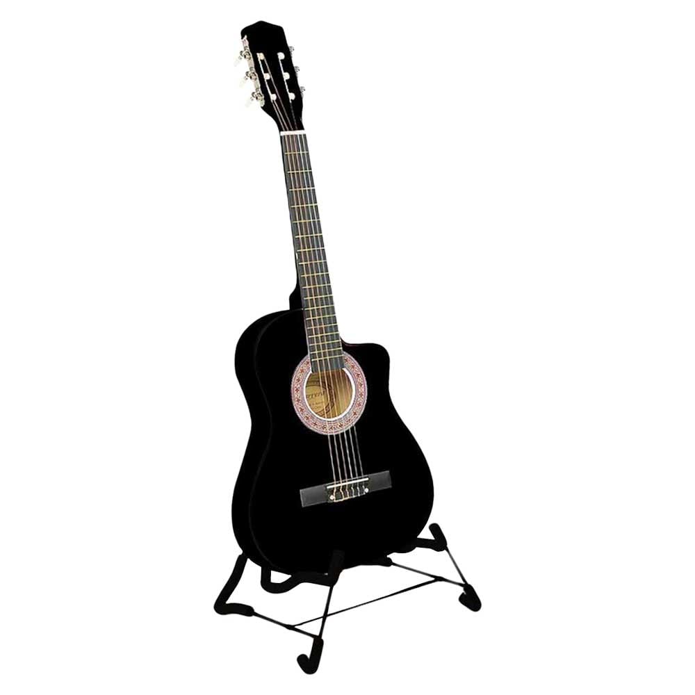 Karrera 38in Cutaway Acoustic Guitar with guitar bag - Black Karrera