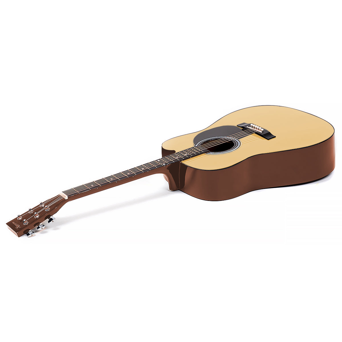 Karrera 38in Cutaway Acoustic Guitar with guitar bag - Natural Karrera