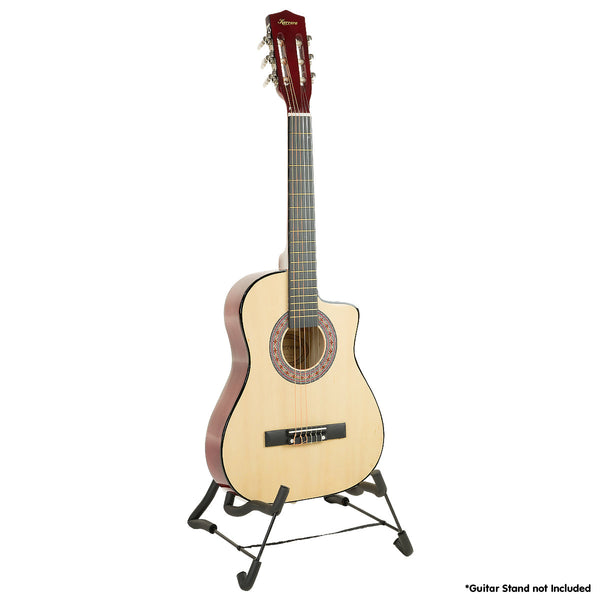 Karrera 38in Cutaway Acoustic Guitar with guitar bag - Natural Karrera