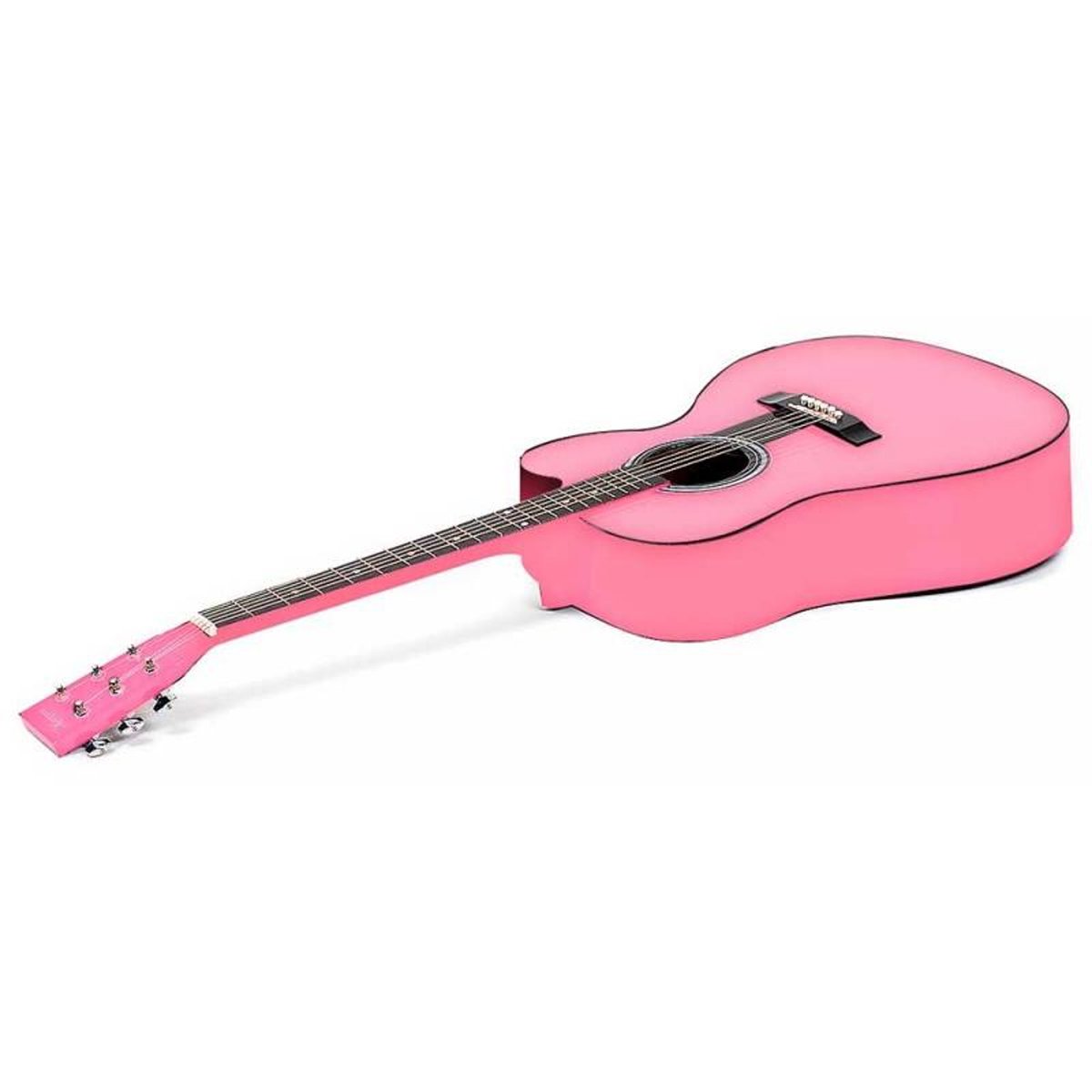 Karrera 38in Cutaway Acoustic Guitar with guitar bag - Pink Karrera