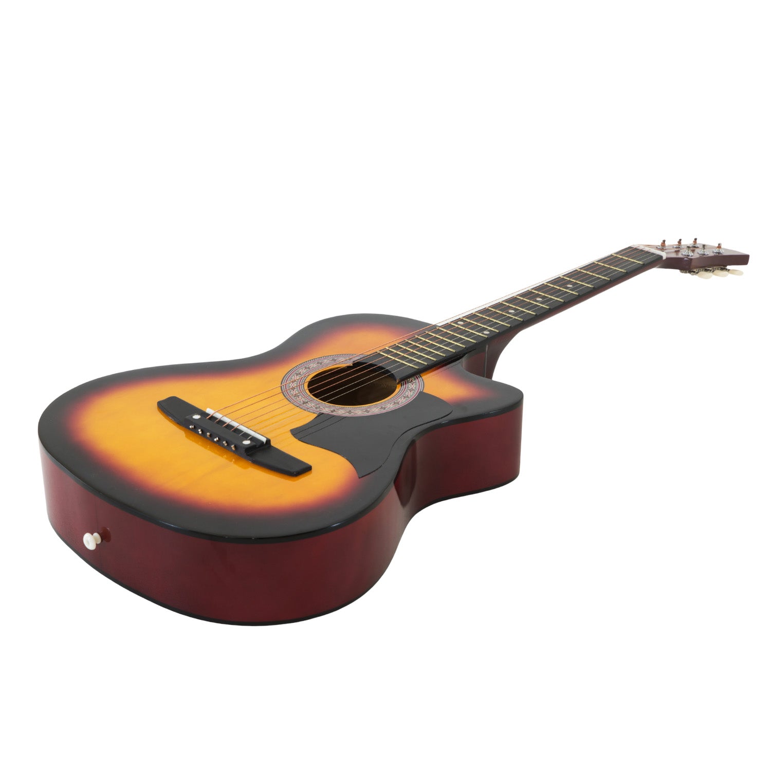 Karrera 38in Pro Cutaway Acoustic Guitar with Bag Strings - Sun Burst Karrera