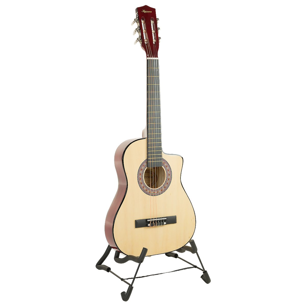 Karrera 38in Pro Cutaway Acoustic Guitar with guitar bag - Natural Karrera