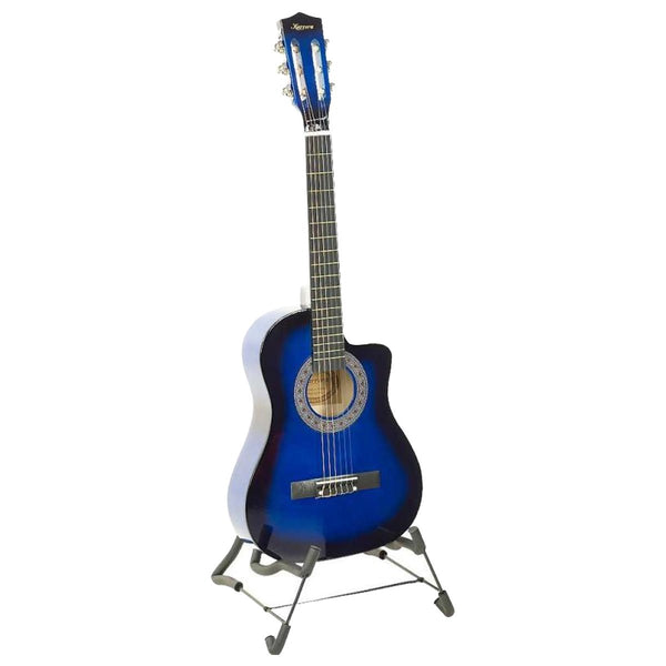 Karrera 38in Pro Cutaway Acoustic Guitar with Bag Strings - Blue Burst Karrera