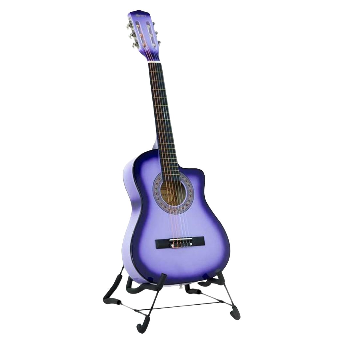 Karrera 38in Pro Cutaway Acoustic Guitar with guitar bag - Purple Burst Karrera