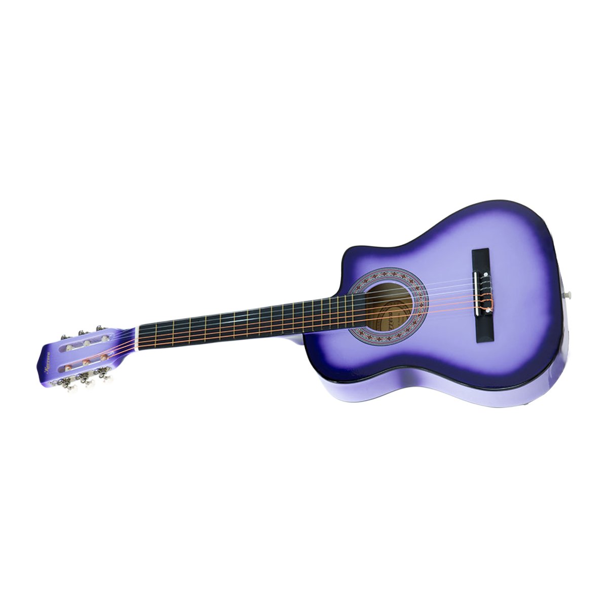 Karrera 38in Pro Cutaway Acoustic Guitar with guitar bag - Purple Burst Karrera
