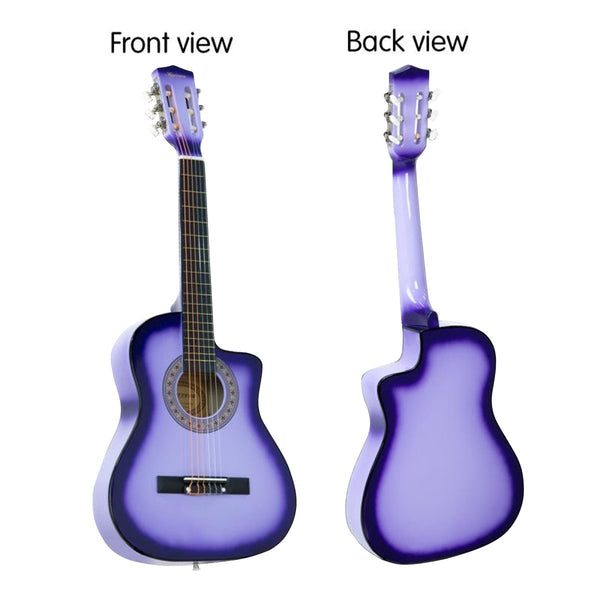 Karrera 38in Pro Cutaway Acoustic Guitar with guitar bag - Purple Burst Karrera