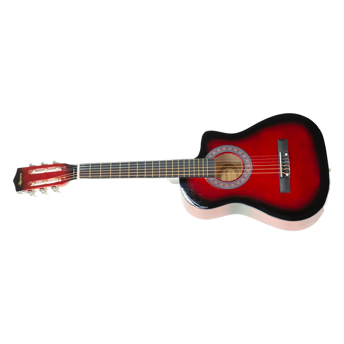 Karrera 38in Pro Cutaway Acoustic Guitar with guitar bag - Red Burst Karrera