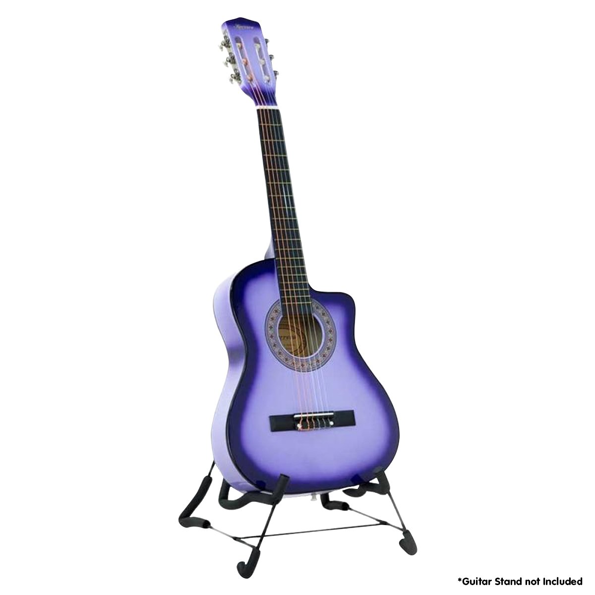 Karrera 38in Cutaway Acoustic Guitar with guitar bag - Purple Burst Karrera