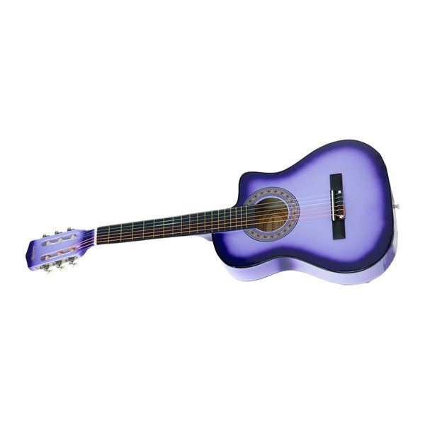 Karrera 38in Cutaway Acoustic Guitar with guitar bag - Purple Burst Karrera