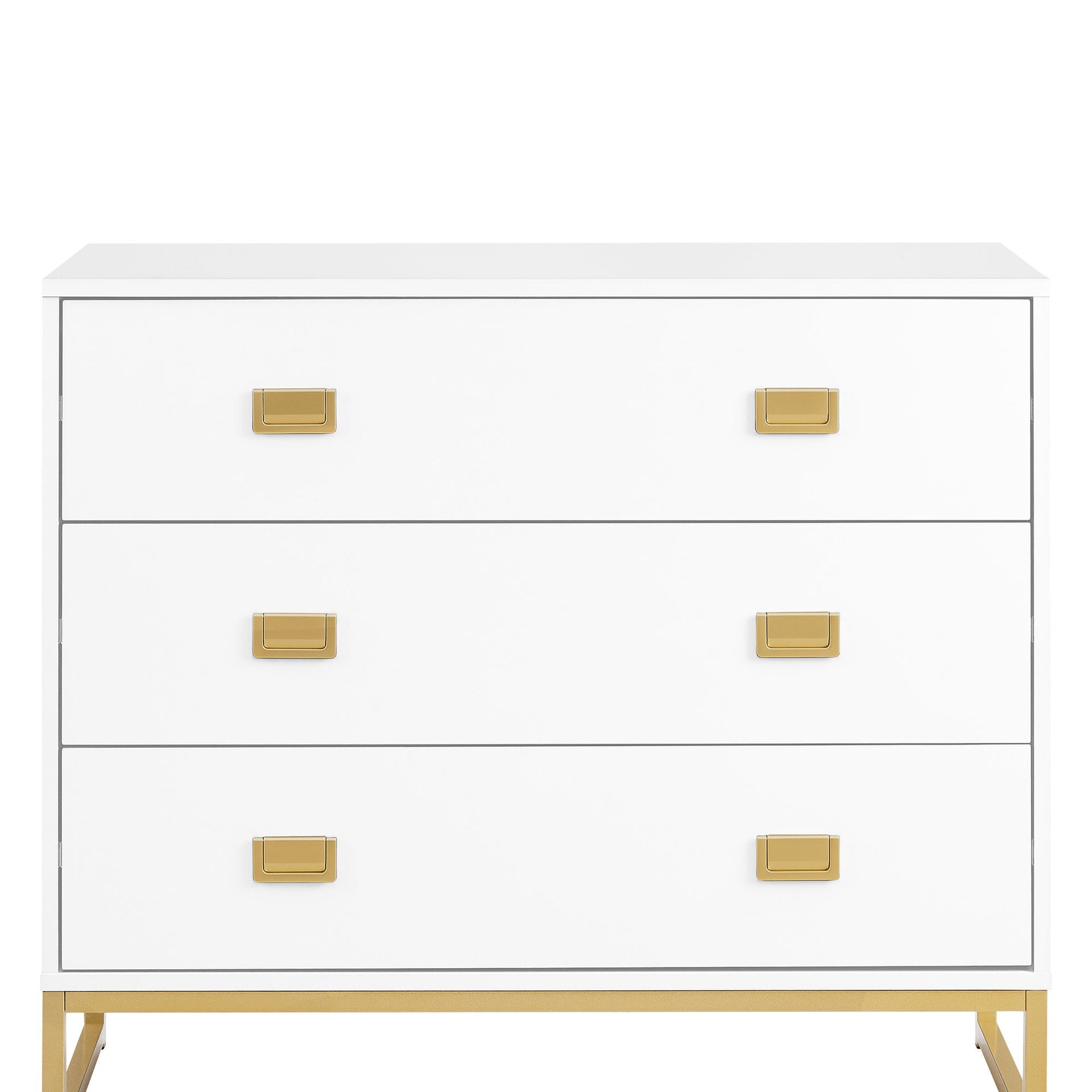 Sarantino Amara Chest Of Drawers Tallboy Dresser - White/gold Sarantino
