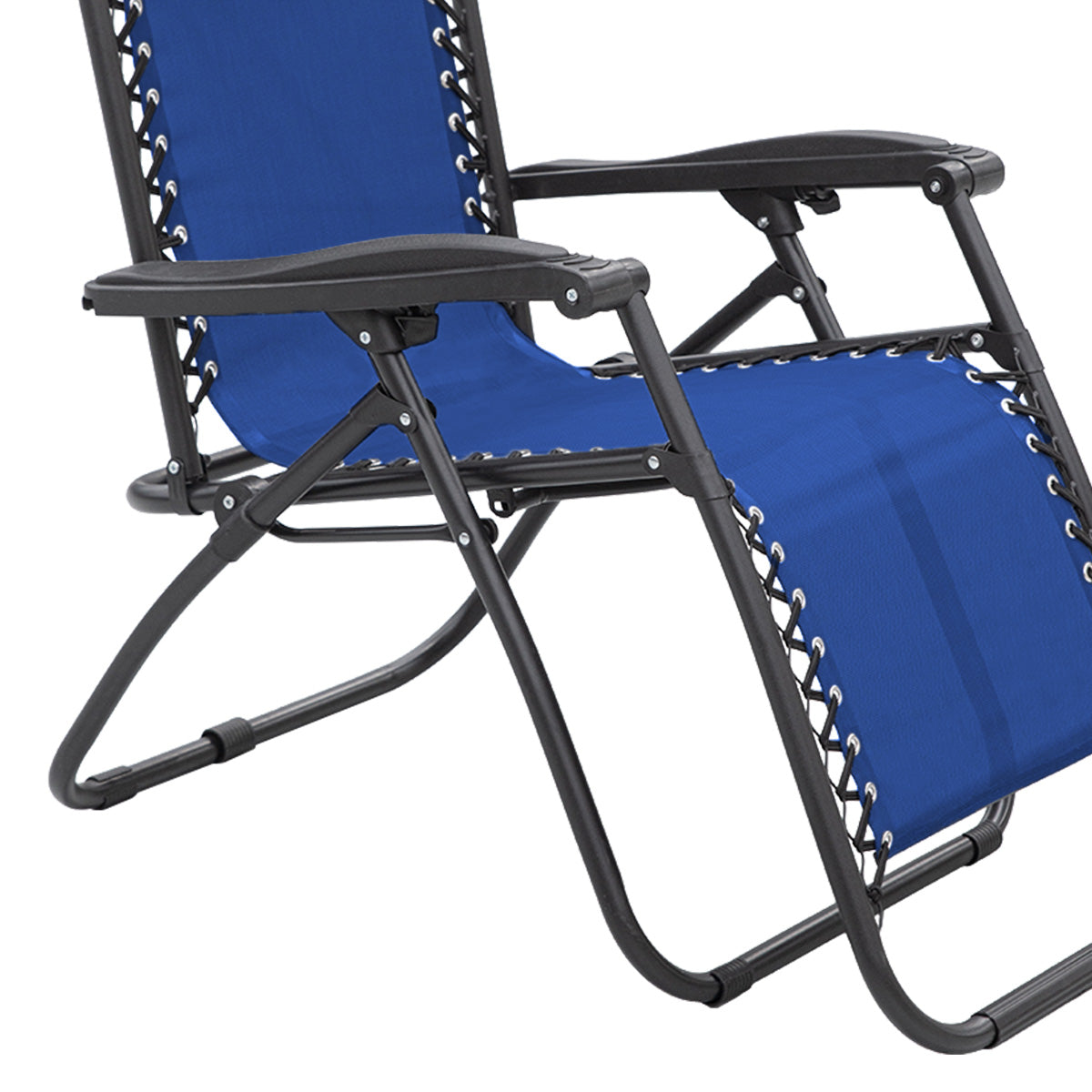 Wallaroo Zero Gravity Reclining Deck Lounge Sun Beach Chair Outdoor Folding Camping - Grey Wallaroo