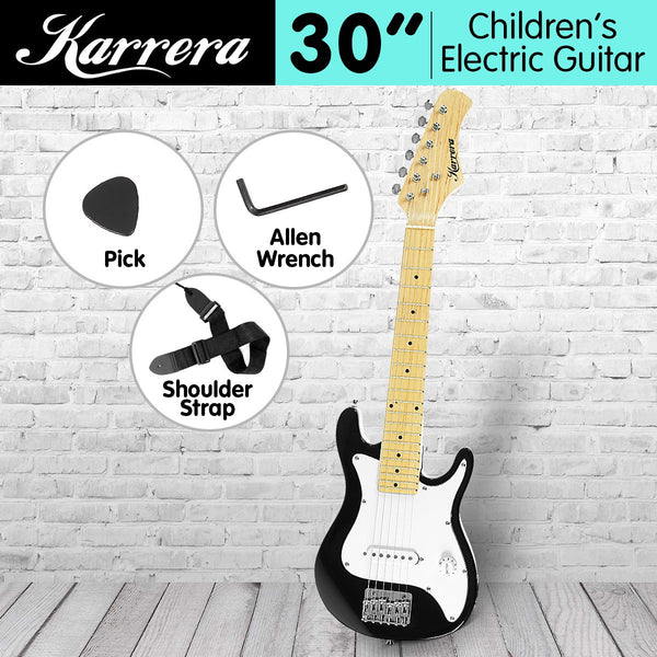Karrera Electric Childrens Guitar Kids - Black Karrera