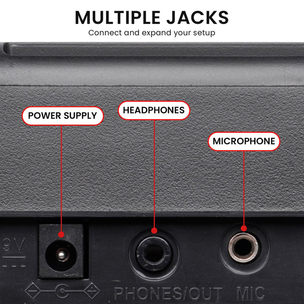 Karrera 61-Key Electronic Piano Keyboard 75cm with Stand - Black Karrera