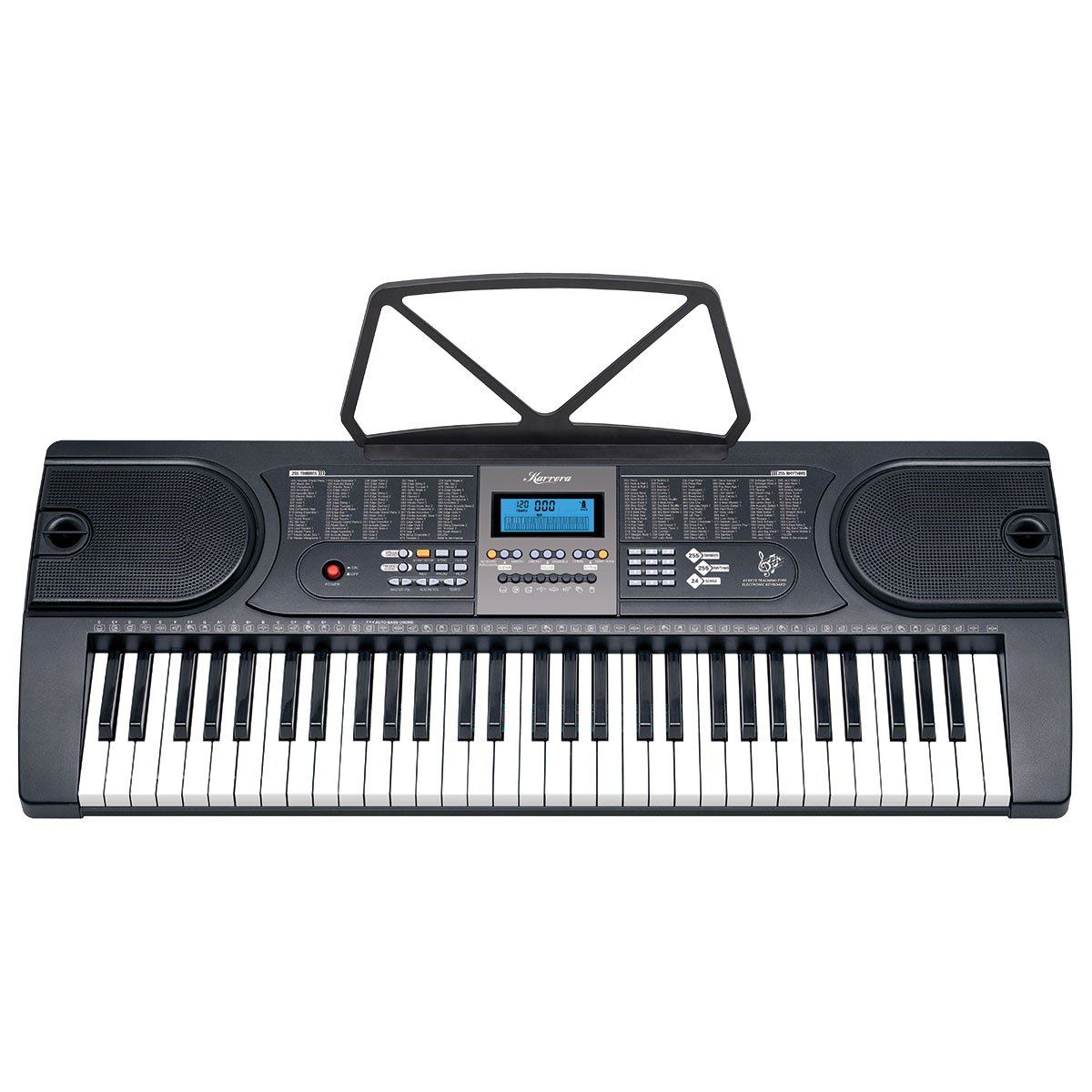 Karrera 61 Keys Electronic Keyboard Piano with Stand - Black Karrera