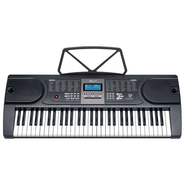 Karrera 61 Keys Electronic Keyboard Piano with Stand - Black Karrera