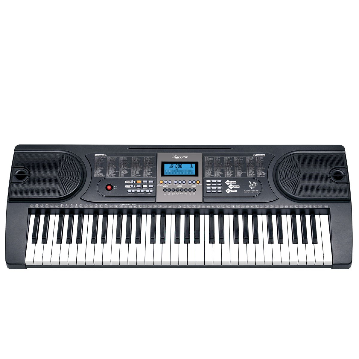 Karrera 61 Keys Electronic Keyboard Piano with Stand - Black Karrera