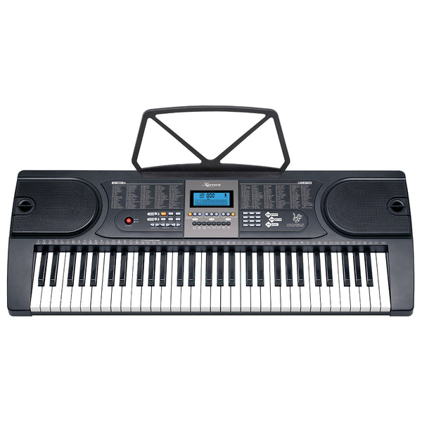 Karrera 61 Keys Electronic LED Keyboard Piano with Stand - Black Karrera
