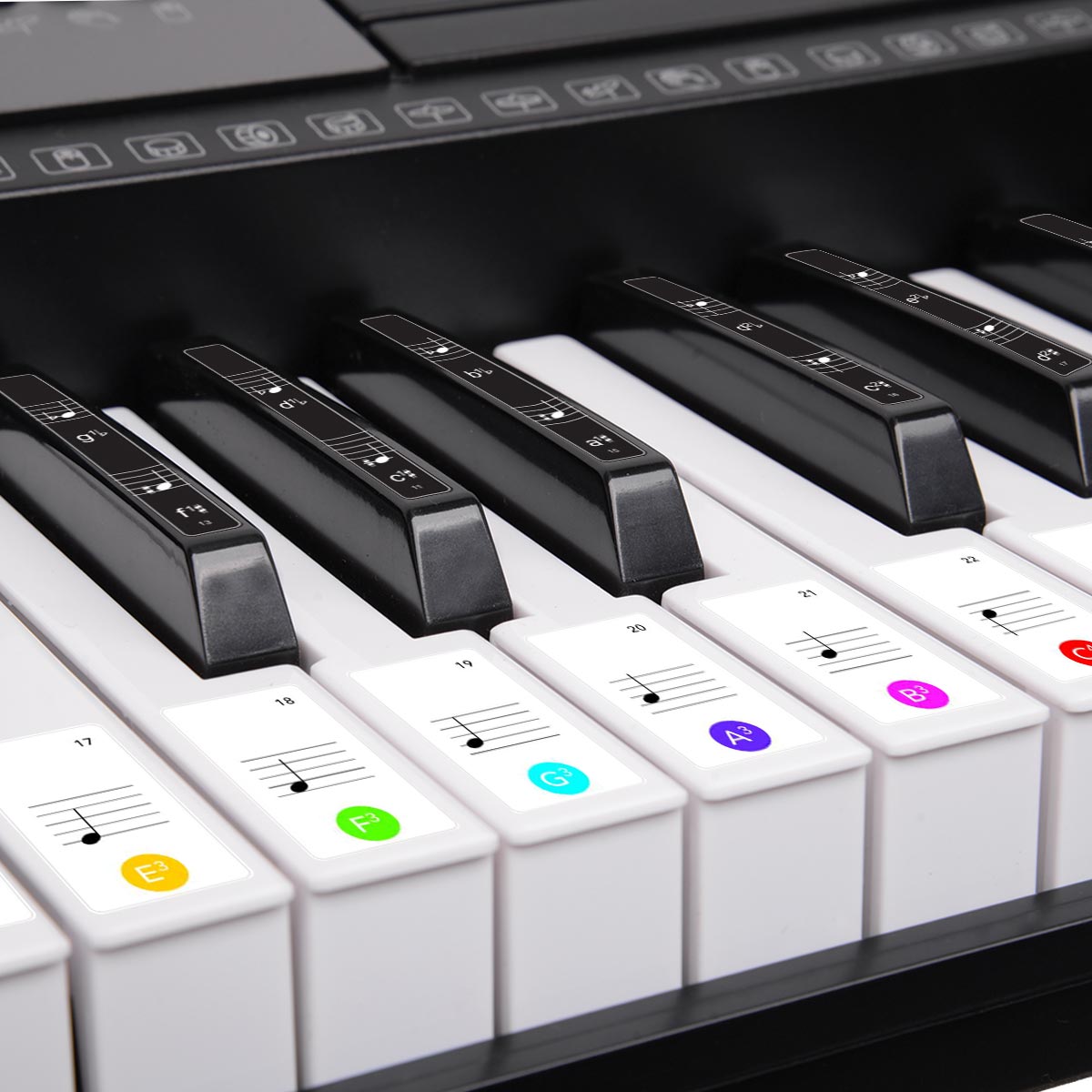 Karrera 61 Keys Electronic LED Keyboard Piano with Stand - Black Karrera