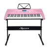 Karrera 61 Keys Electronic Keyboard Piano Music with Stand - Pink
