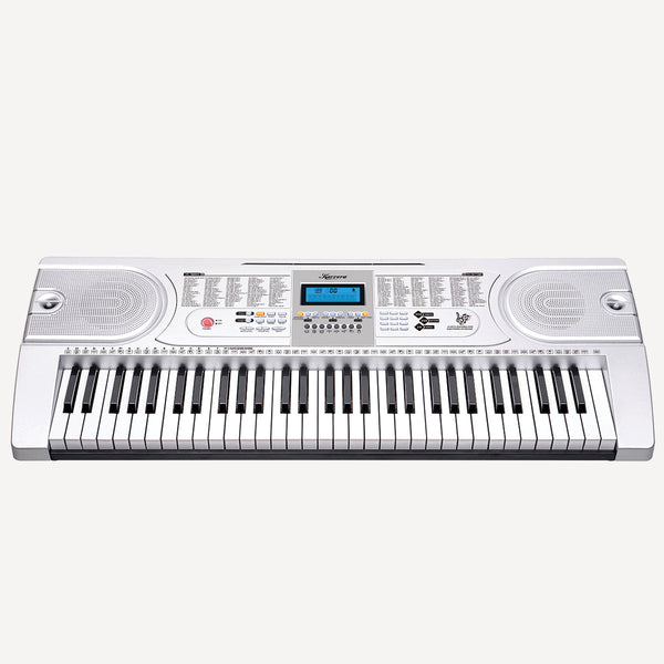 Karrera 61 Keys Electronic Keyboard Piano with Stand - Silver Karrera