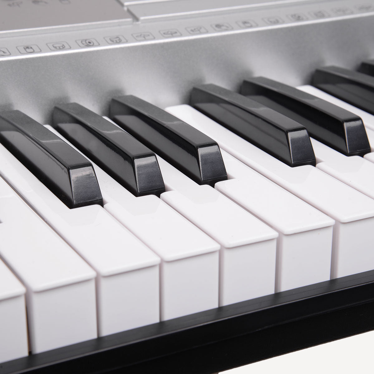 Karrera 61 Keys Electronic LED Keyboard Piano with Stand - Silver Karrera