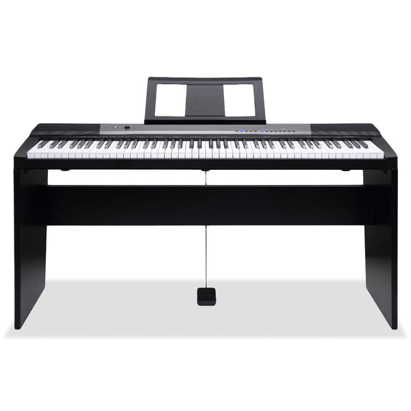 Karrera 88 Keys Electronic Keyboard Piano with Stand Black Karrera
