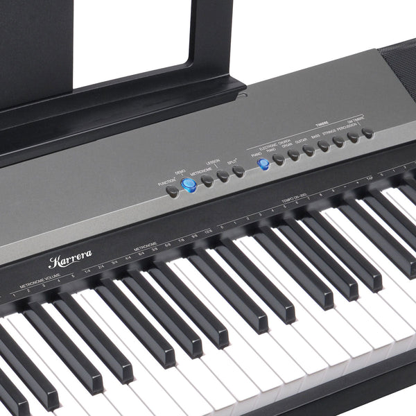 Karrera 88 Keys Electronic Keyboard Piano with Stand Black Karrera