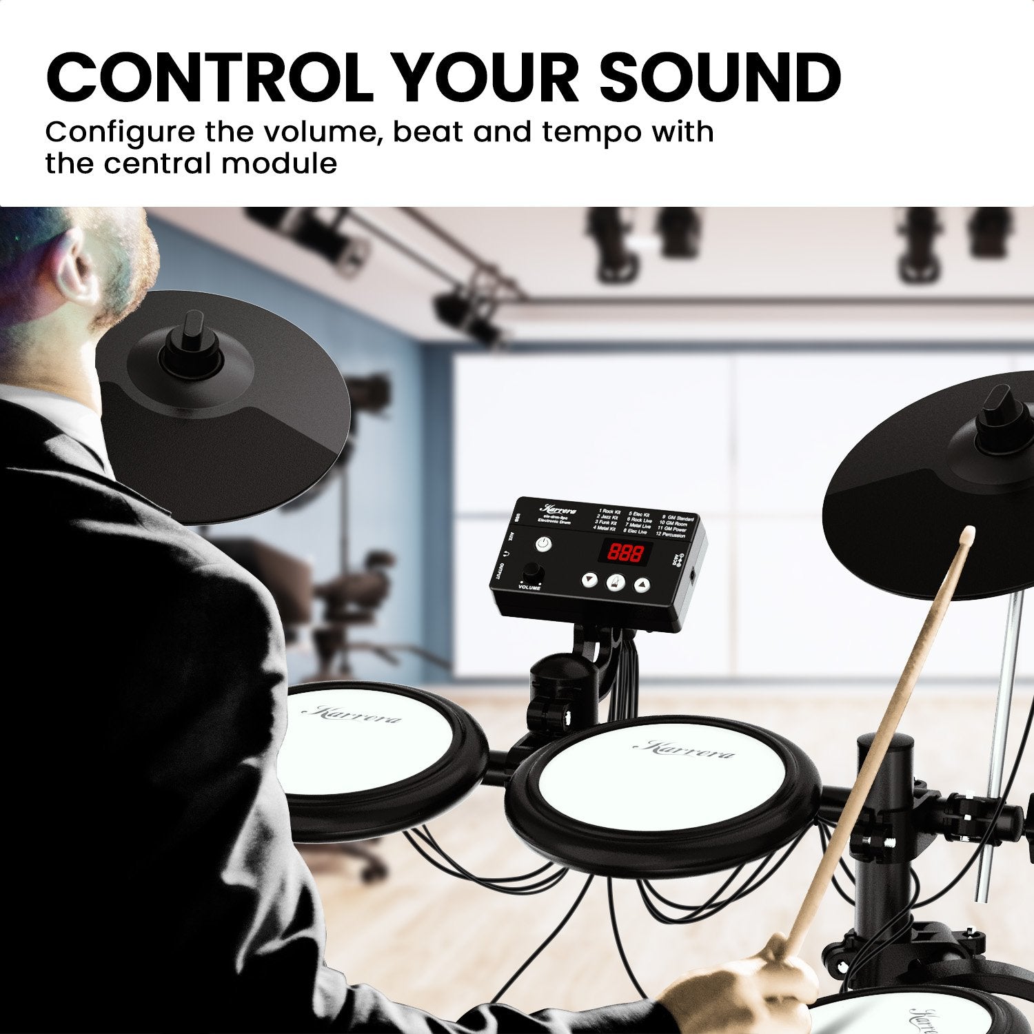 Karrera TDX-16 Electronic Drum Kit with Pedals Karrera