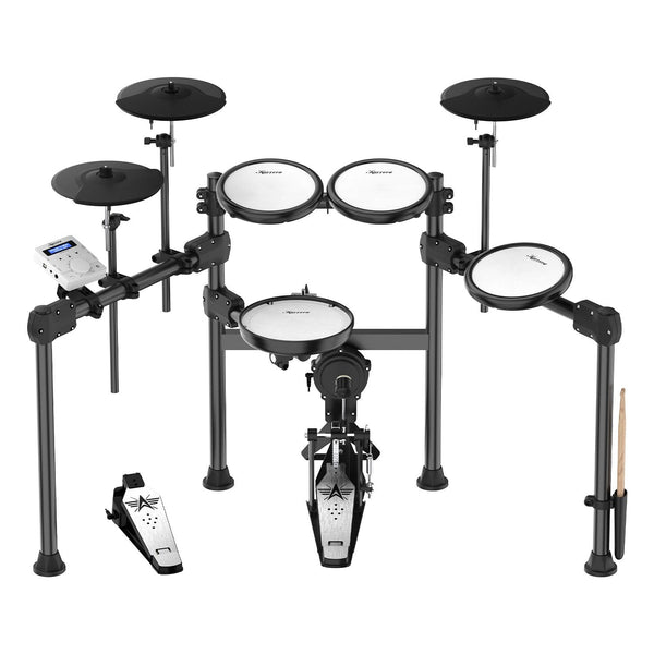 Karrera X23 Electronic Drum Kit With Quiet Mesh Drum Heads, Editable Sound Kits, Kick Pedal And Silicone Kick Drum, Usb Midi And 420 Sound Karrera