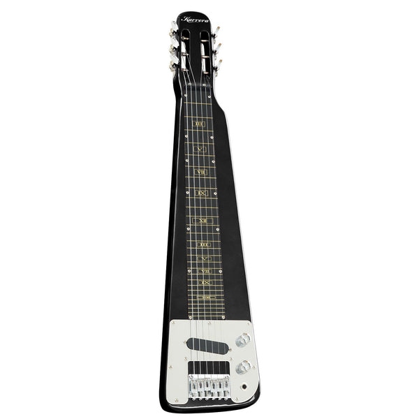 Karrera 29in 6-String Lap Steel Hawaiian Guitar - Black Karrera