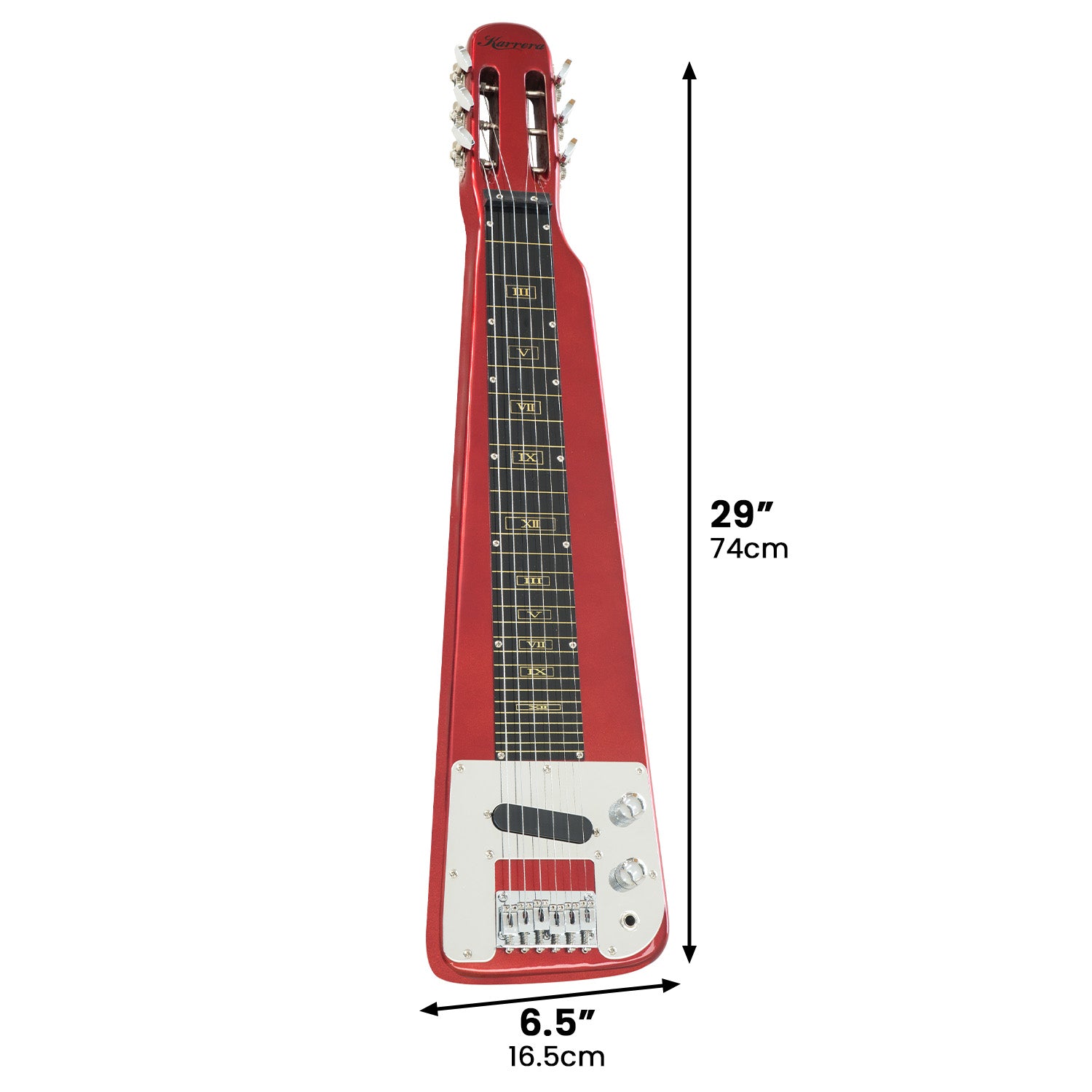 Karrera 6-String Steel Lap Guitar - Metallic Red Karrera