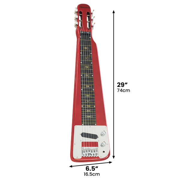 Karrera 6-String Steel Lap Guitar - Metallic Red Karrera