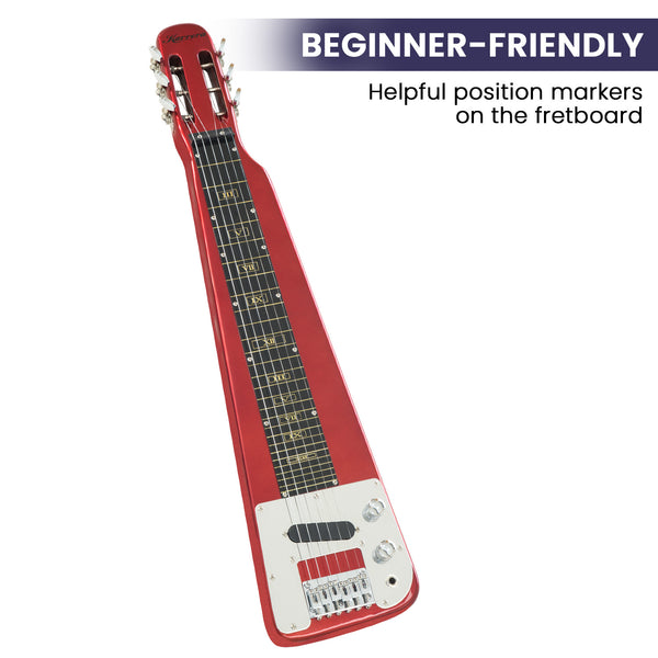 Karrera 6-String Steel Lap Guitar - Metallic Red Karrera