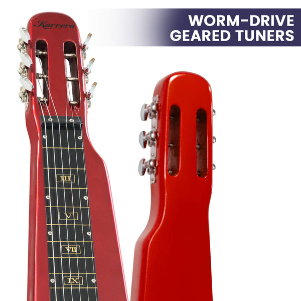 Karrera 6-String Steel Lap Guitar - Metallic Red Karrera