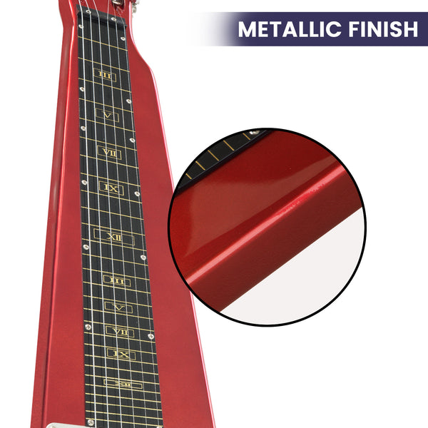 Karrera 6-String Steel Lap Guitar - Metallic Red Karrera